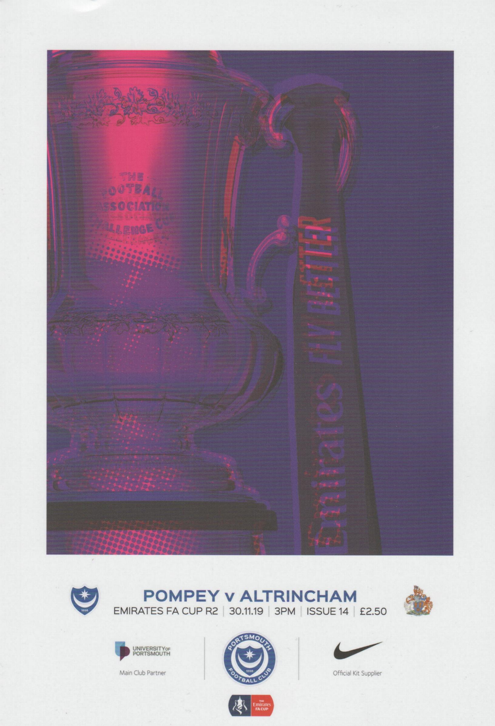 PORTSMOUTH v ALTRINCHAM 2019/20 (FA CUP)